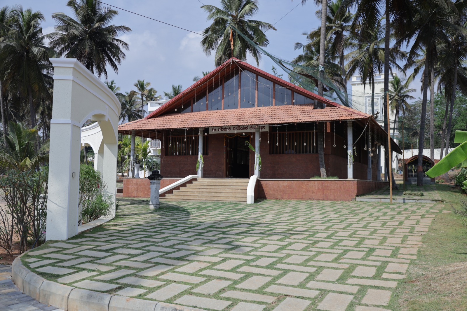 Peaceful Temple Area within Sri Krishna Villa Community by SLV Housing